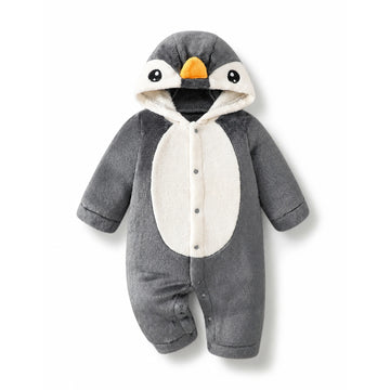 Cozy Penguin Baby Romper