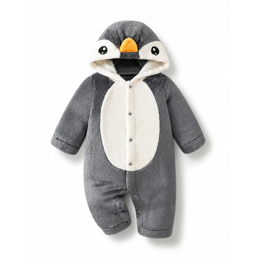 Cozy Penguin Baby Romper