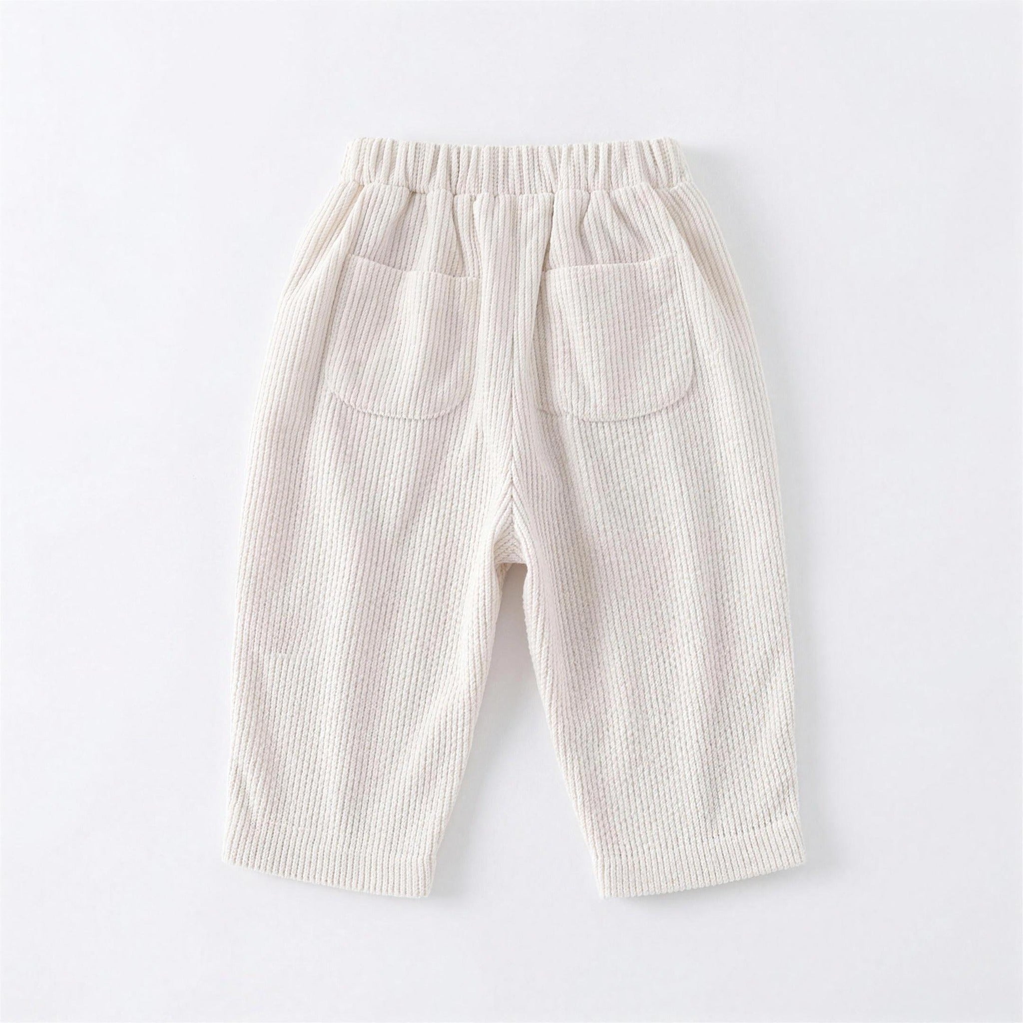 Cream Corduroy Pants - back view