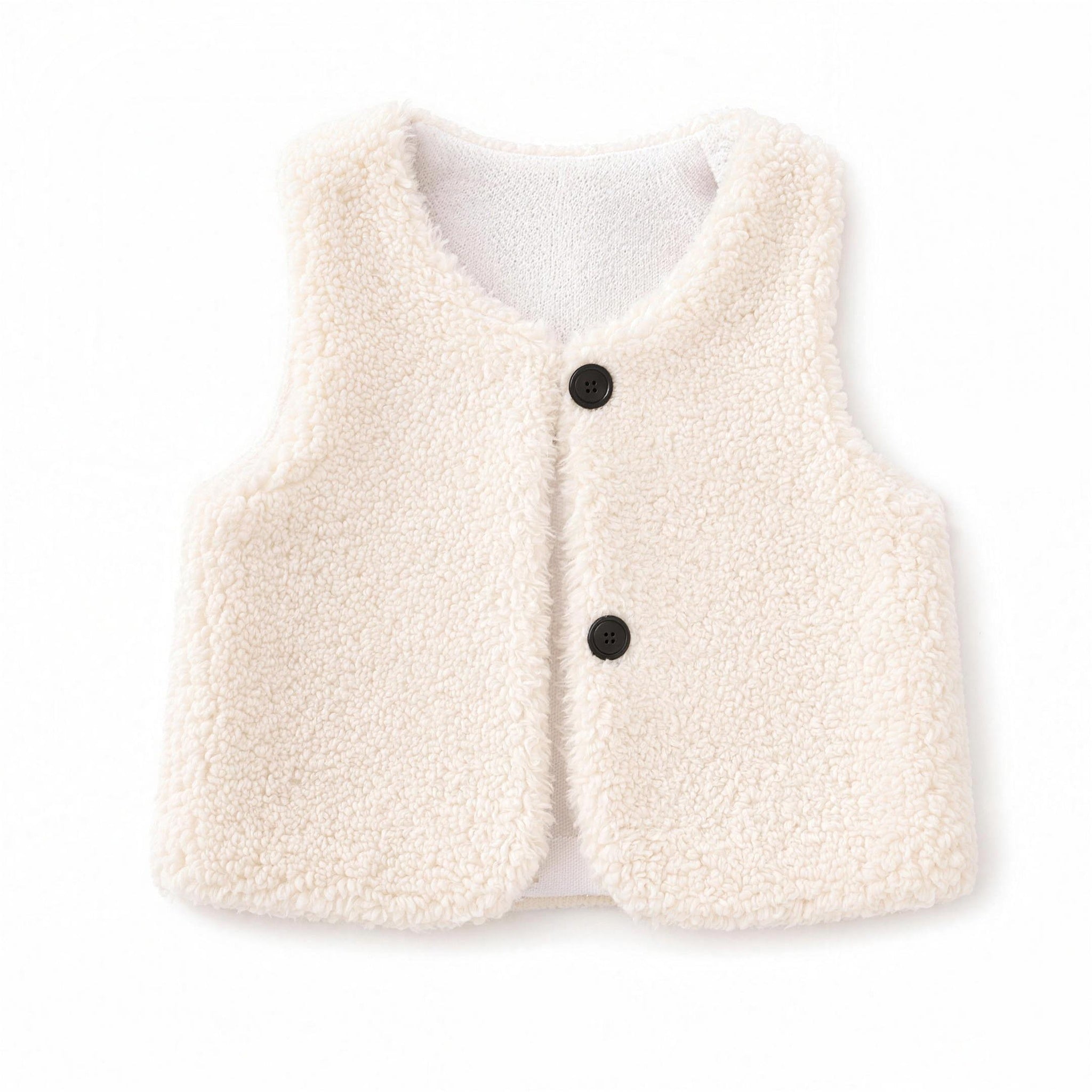 Cozy Sherpa Vest - Cream