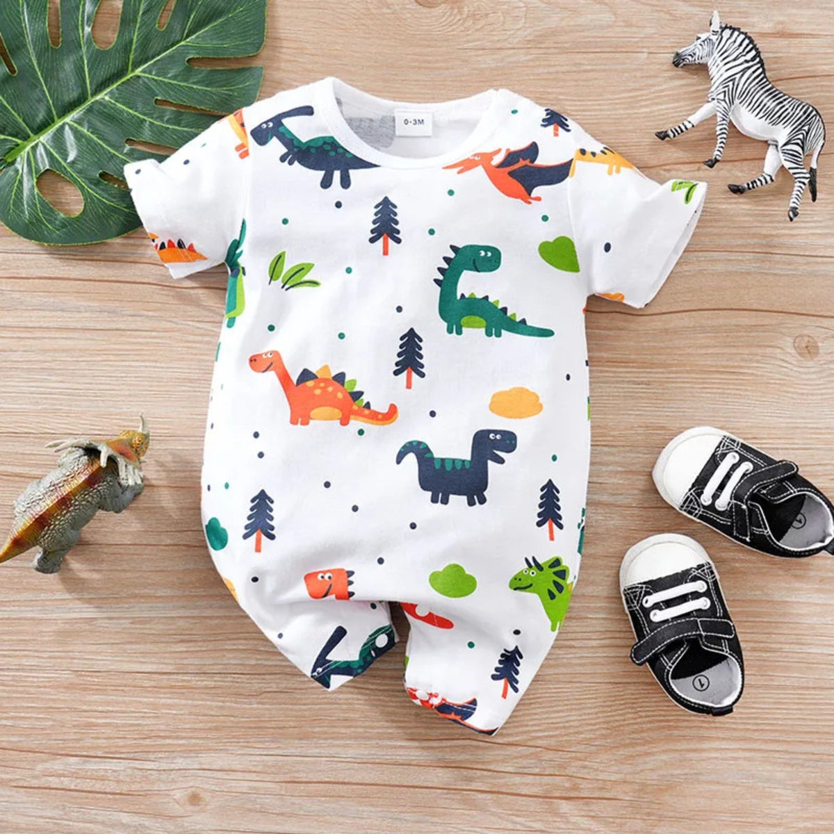 Dino Fun Baby Romper - additional view, baby and toddler clothing product photo