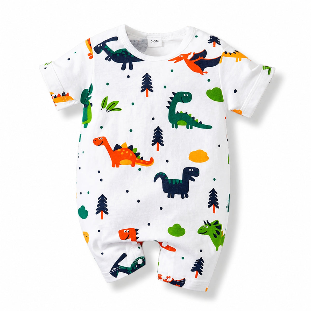 Dino Fun Baby Romper - baby and toddler clothing, professional product photo