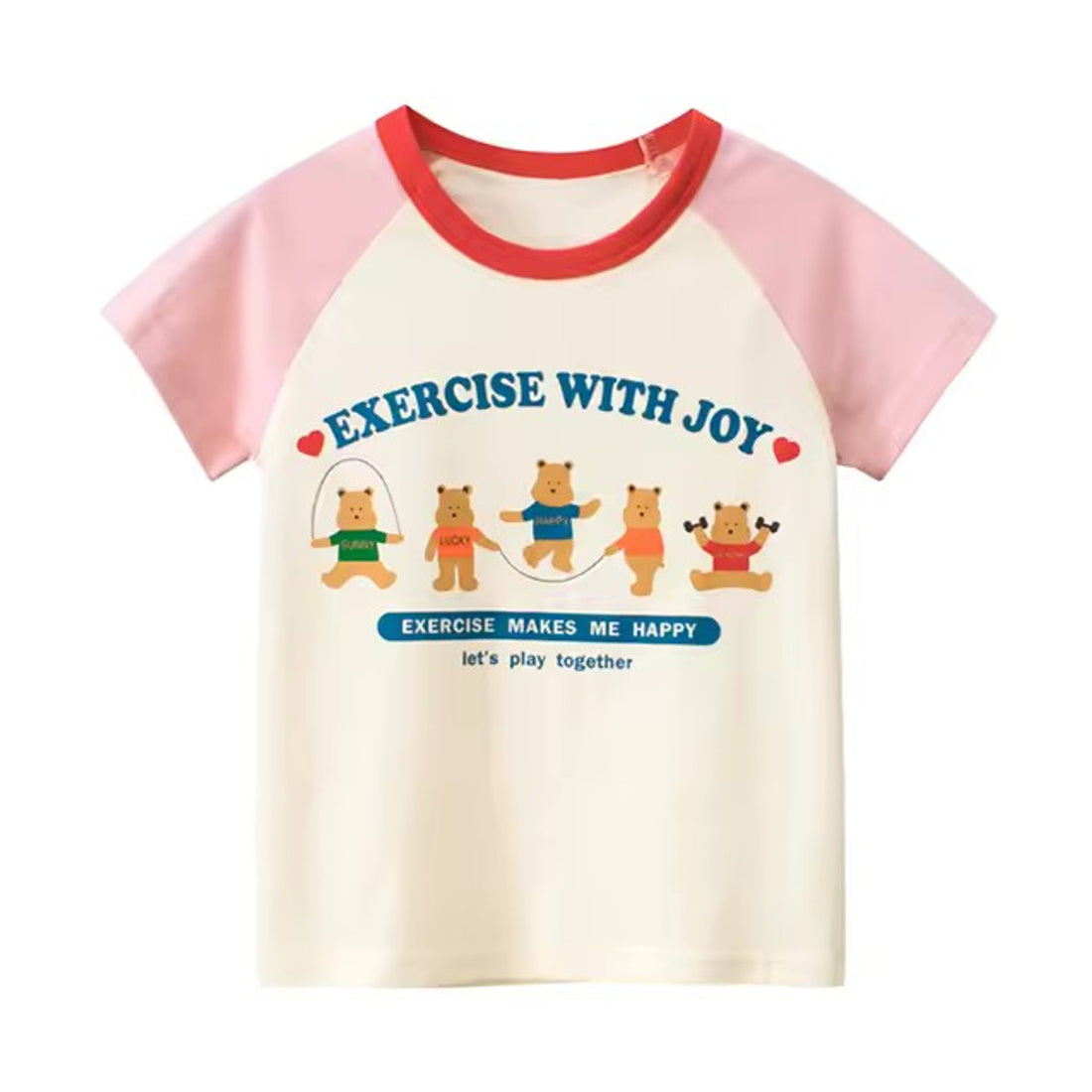 Exercise Joy Tee, girls baby and toddler t-shirt, professional product photo on white background