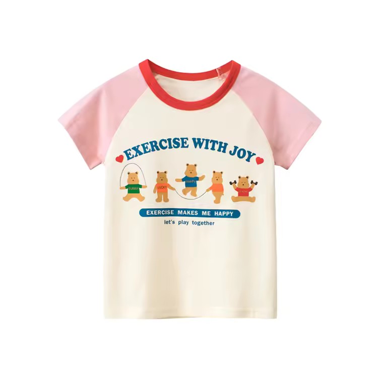 Exercise Joy Tee, girls baby and toddler t-shirt, professional product photo on white background