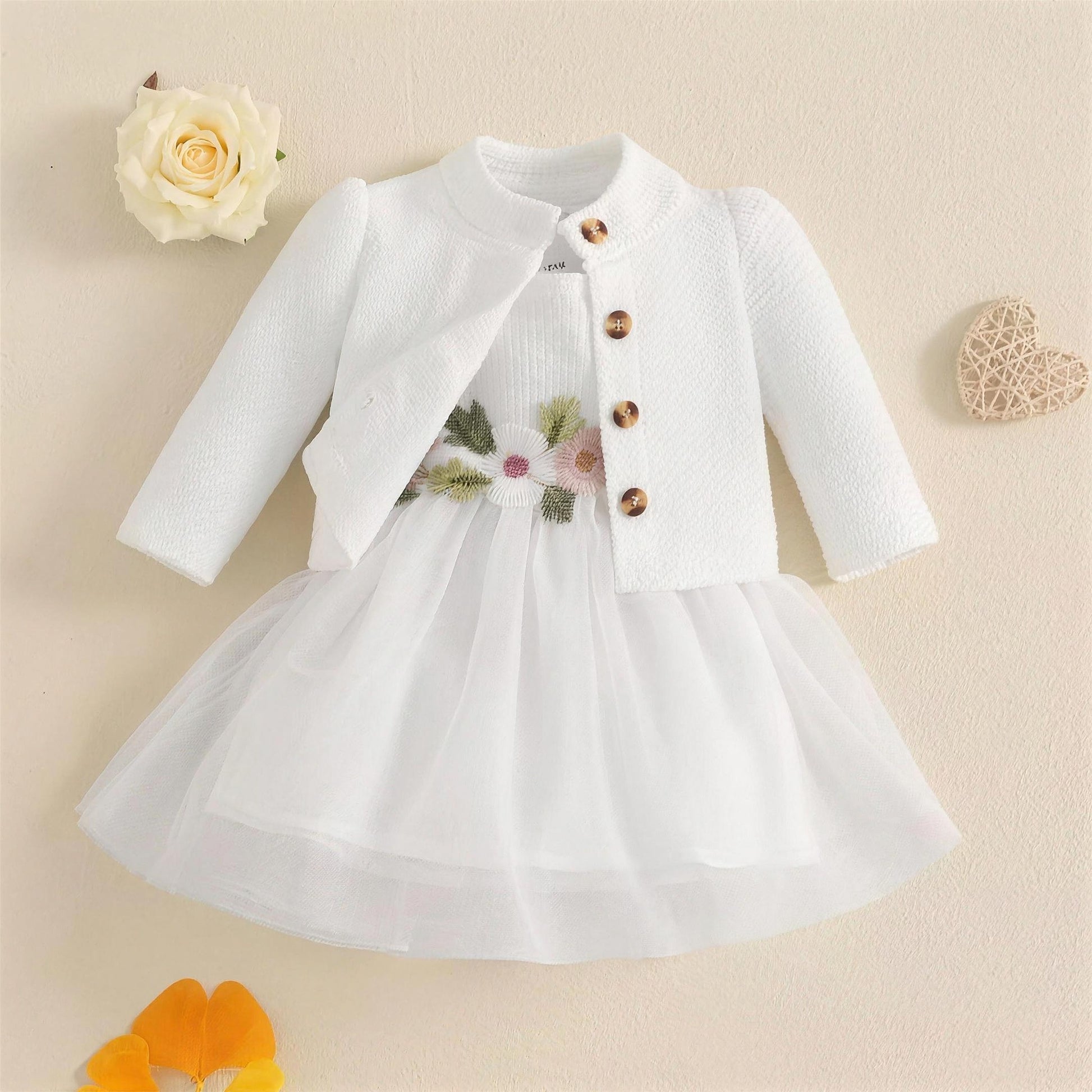 Floral Cardigan Dress Set - additional photo