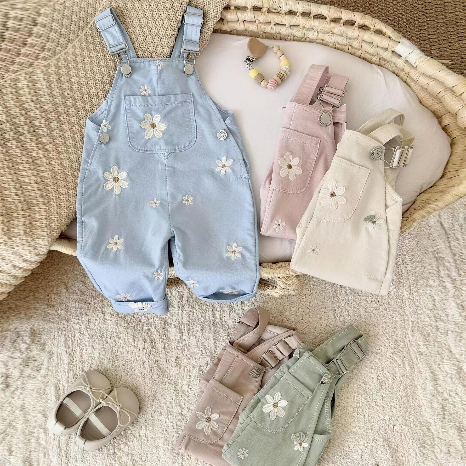 Daisy Embroidered Overalls - additional photo