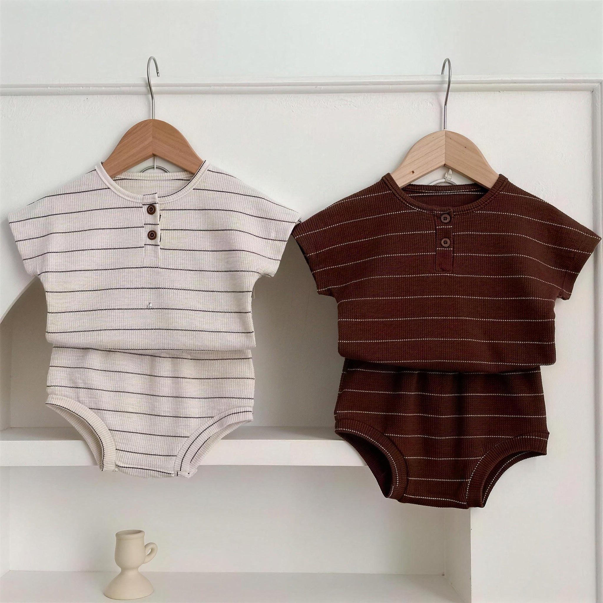 Striped Henley Set - additional photo