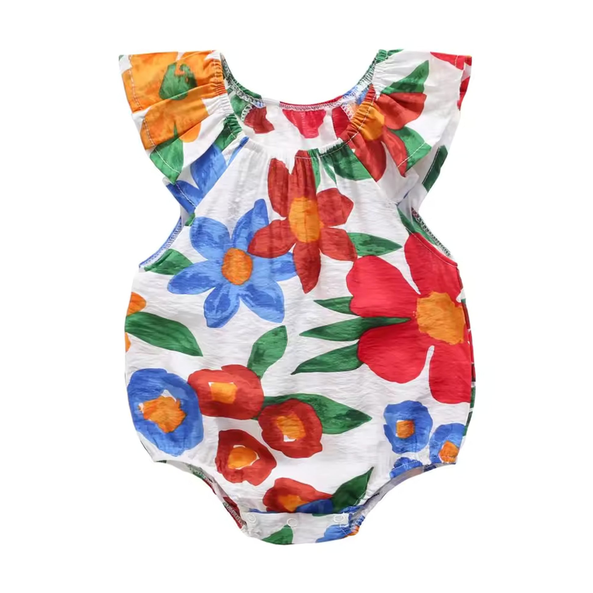 Floral Bubble Bodysuit - White Floral