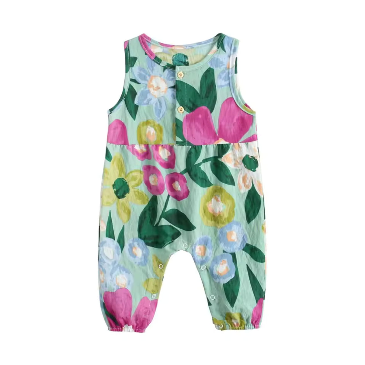 Floral Harem Romper - Sage Floral