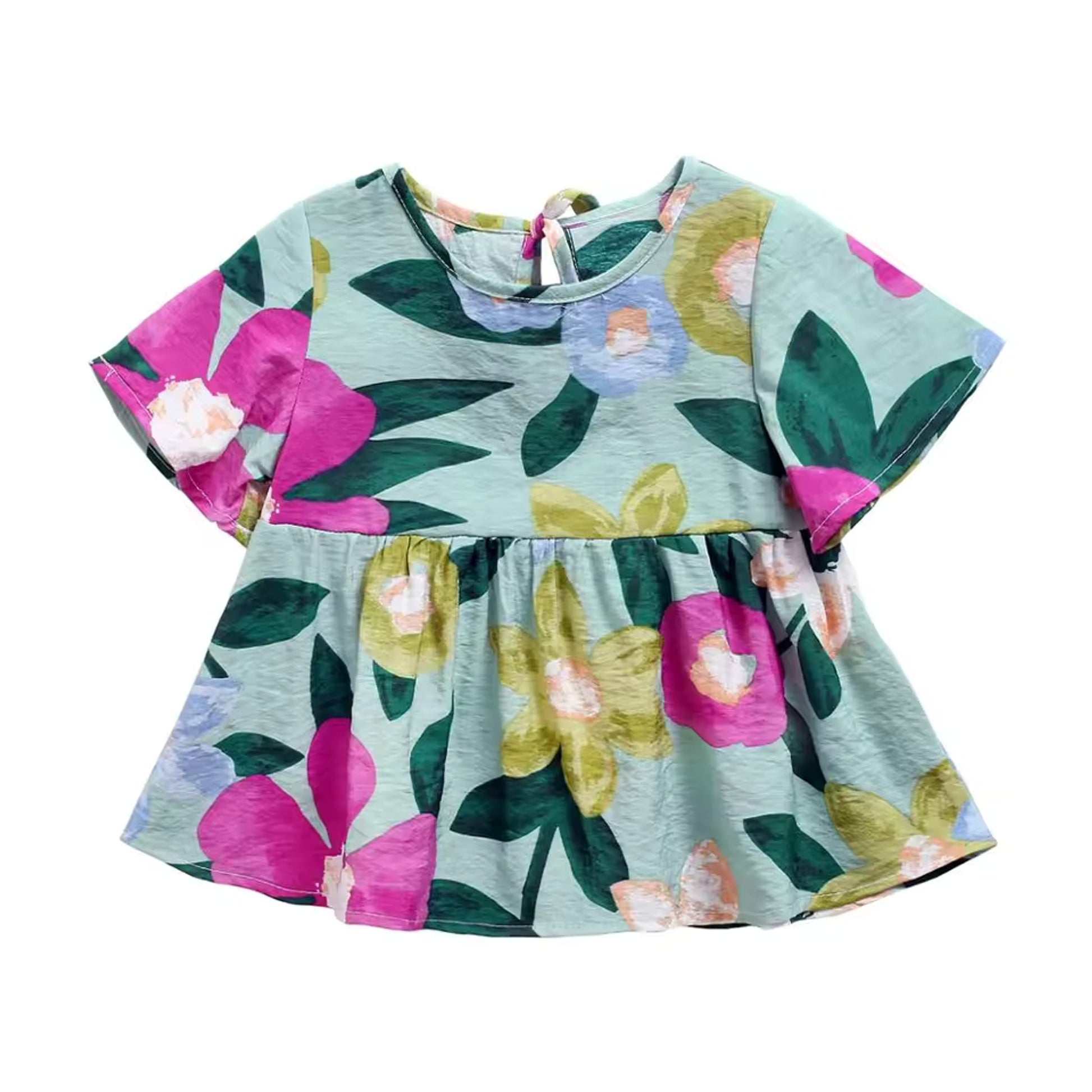 Floral Peplum Dress - Sage Floral