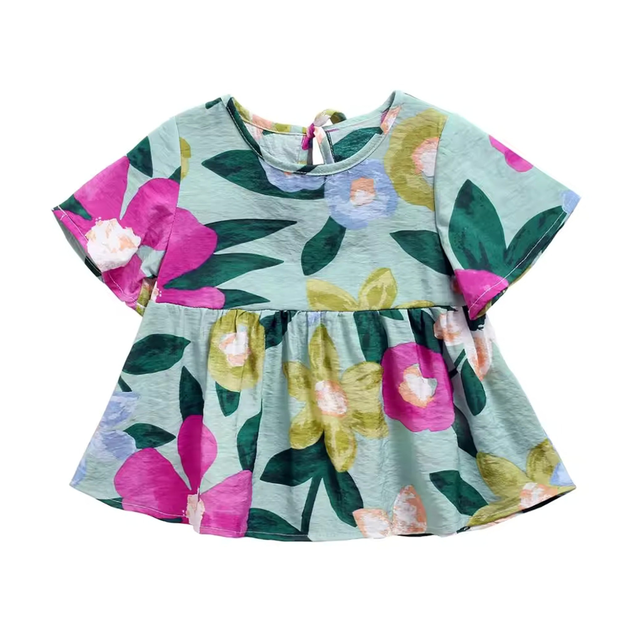 Floral Peplum Dress - Sage Floral