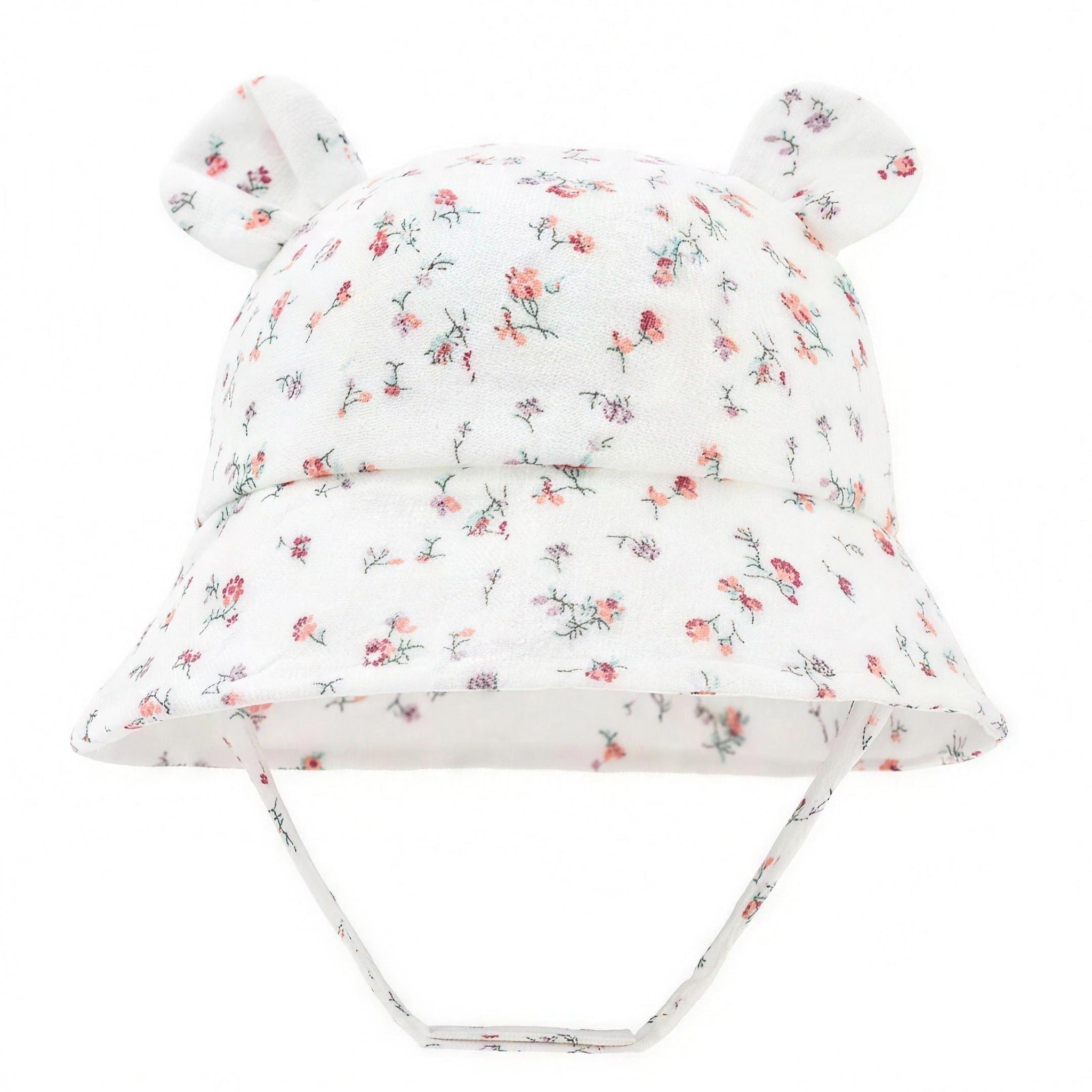Bear Ear Bucket Hat - Floral Print