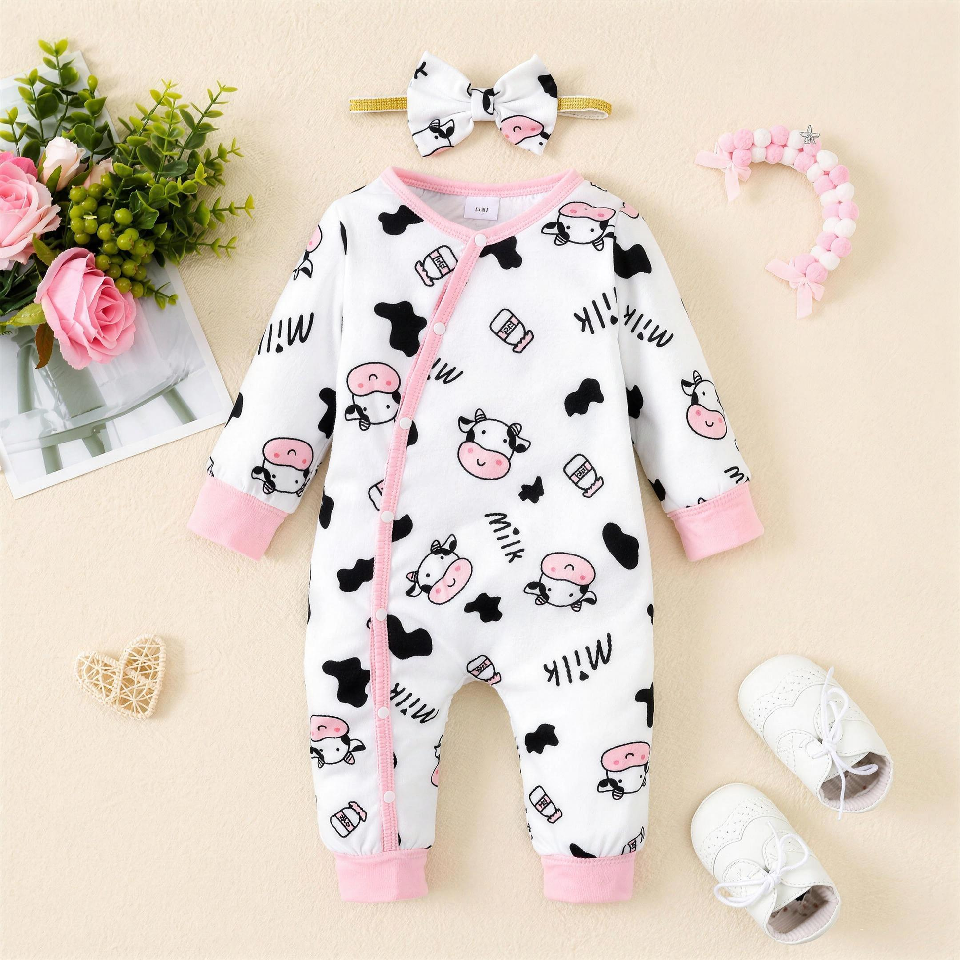Cow Print Bow Romper - extra 4