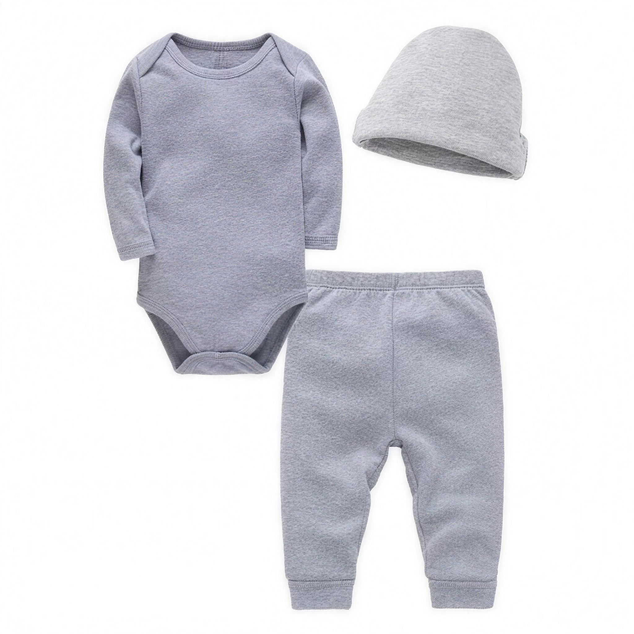 Solid Bodysuit Pants Set - Gray - professional studio photo
