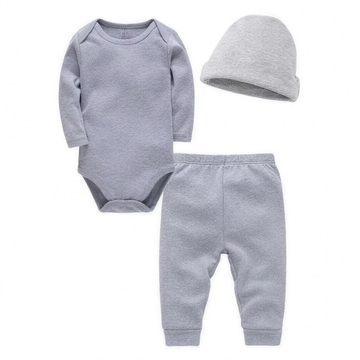 Solid Bodysuit Pants Set - Gray - professional studio photo