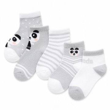 Grayscale Panda Sock Set - professional studio photo