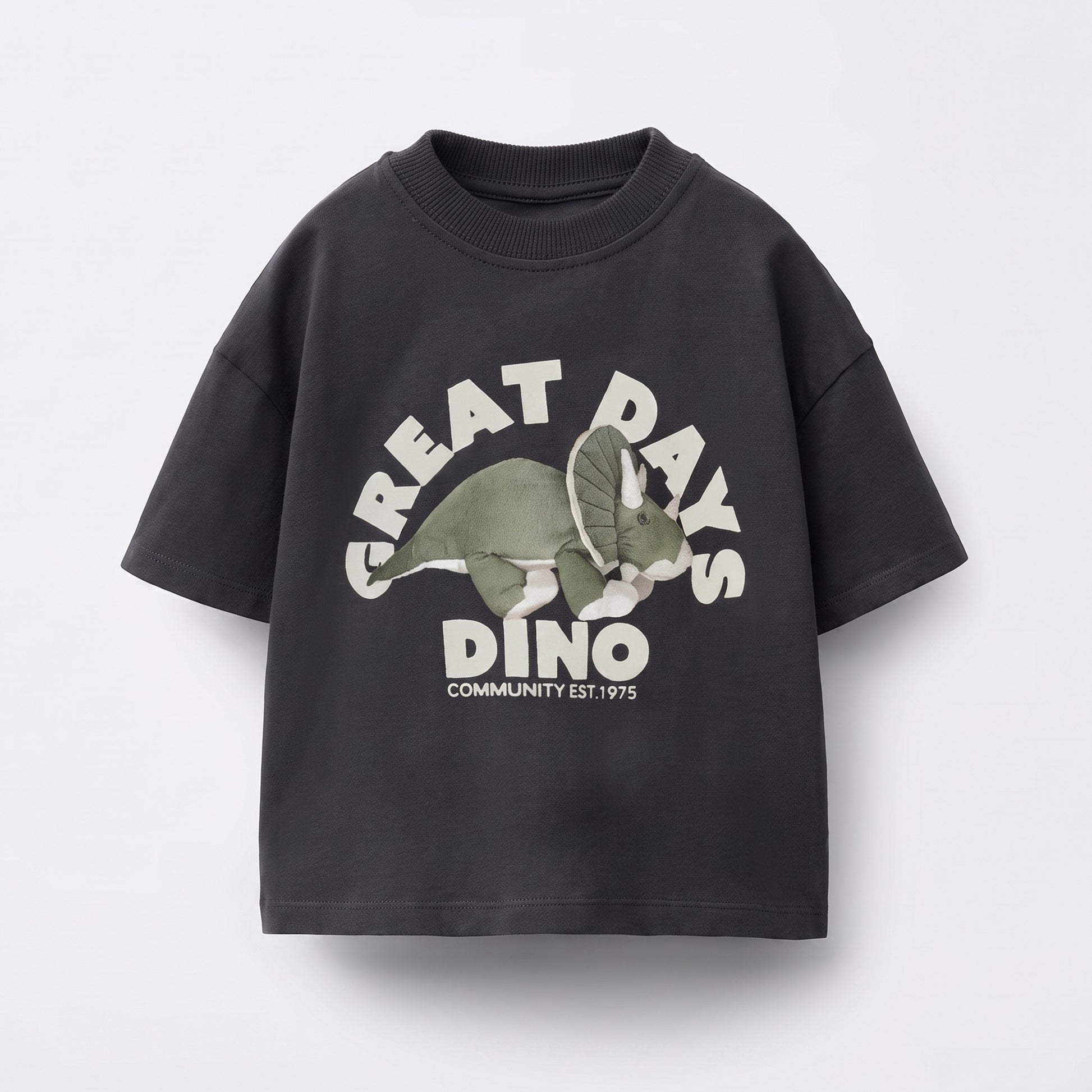 Great Days Dino Tee in Wide Detail - baby and toddler t-shirts, professional product photo
