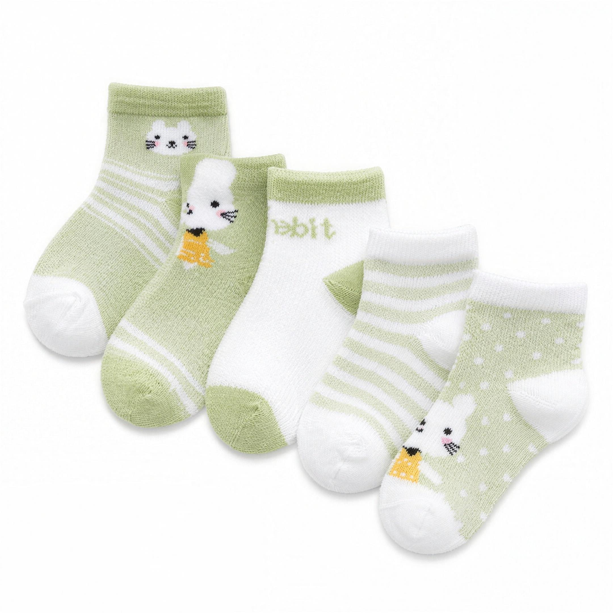 Sage Rabbit Sock Set - professional studio photo