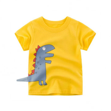 Grey Dino Tee - professional product photo on white background