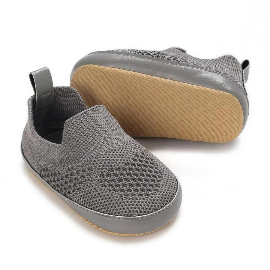 Grey Knit Slip-On