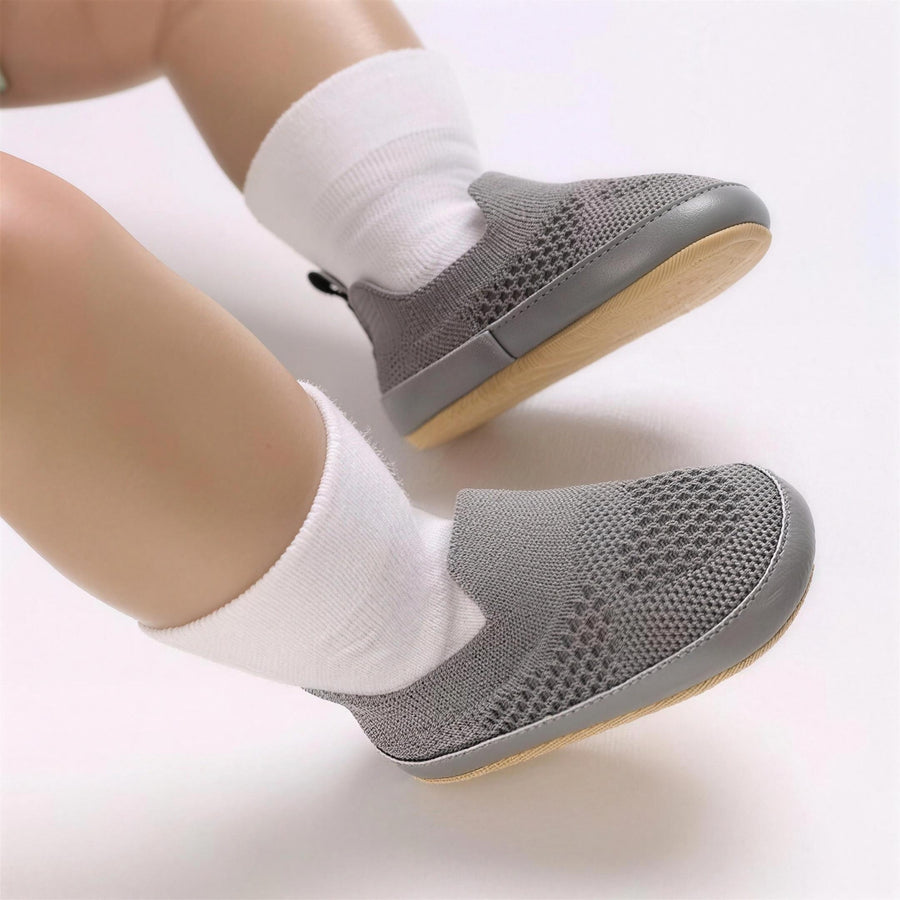 Grey Knit Slip-On