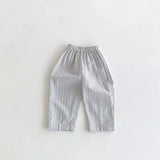 Grey Stripe Summer Pants