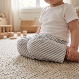 Grey Stripe Summer Pants