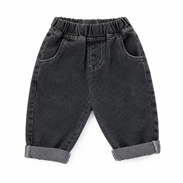 Grey Toddler Denim Jeans - professional product photo