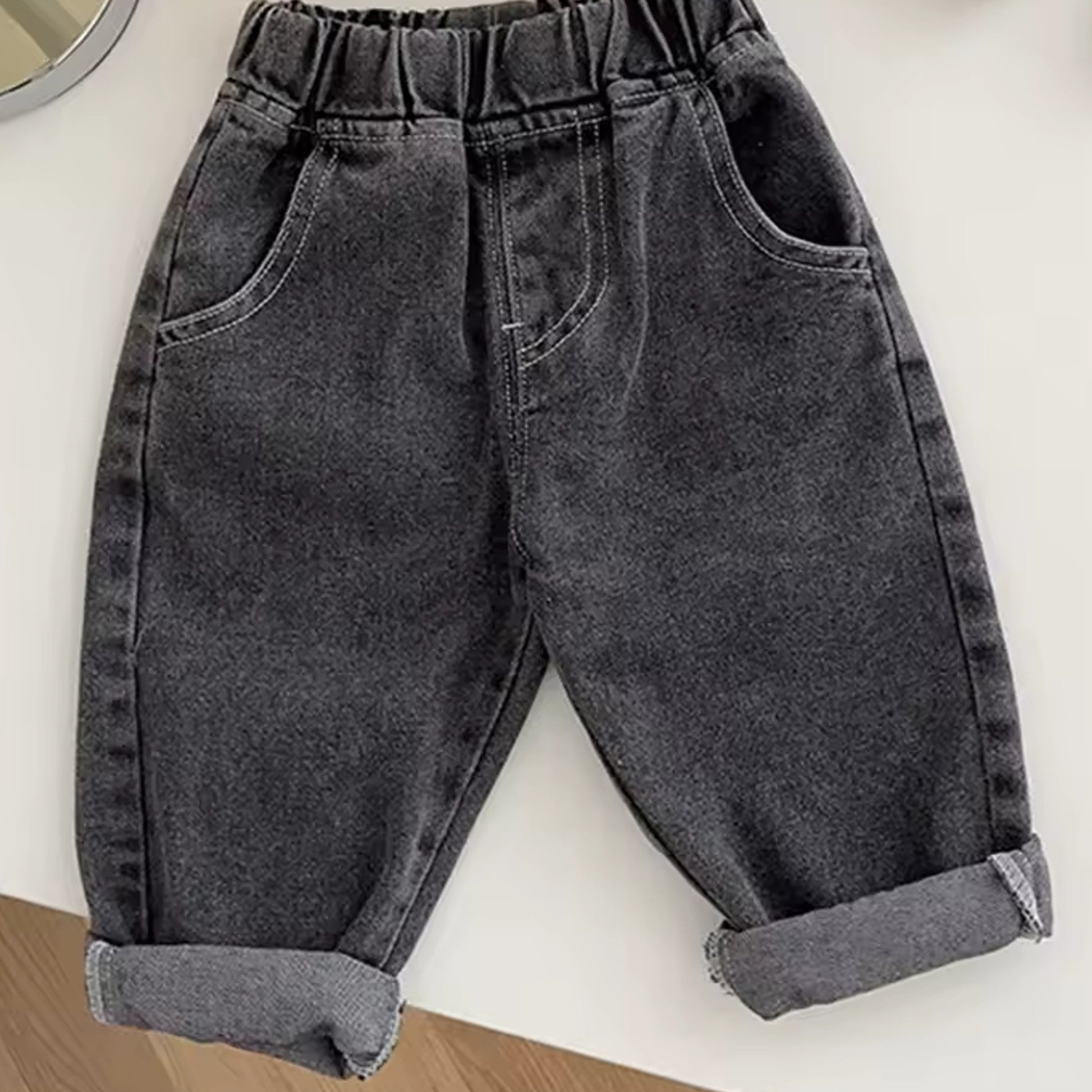 Grey Toddler Denim Jeans - detail