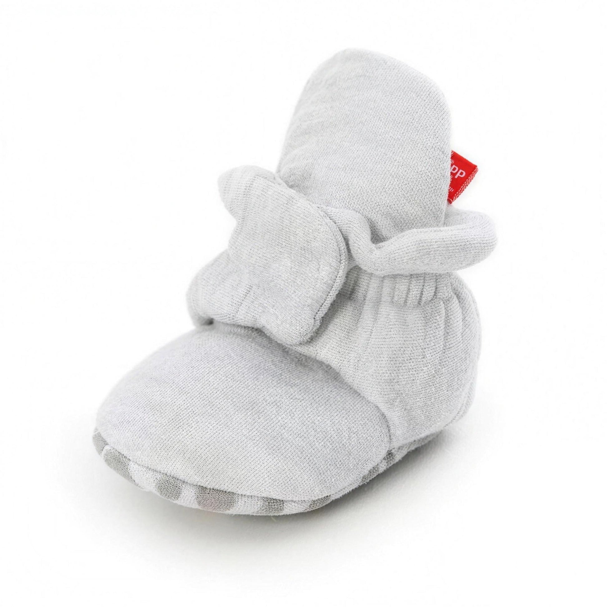 Cozy Star Booties - Grey - professional product photo on white background