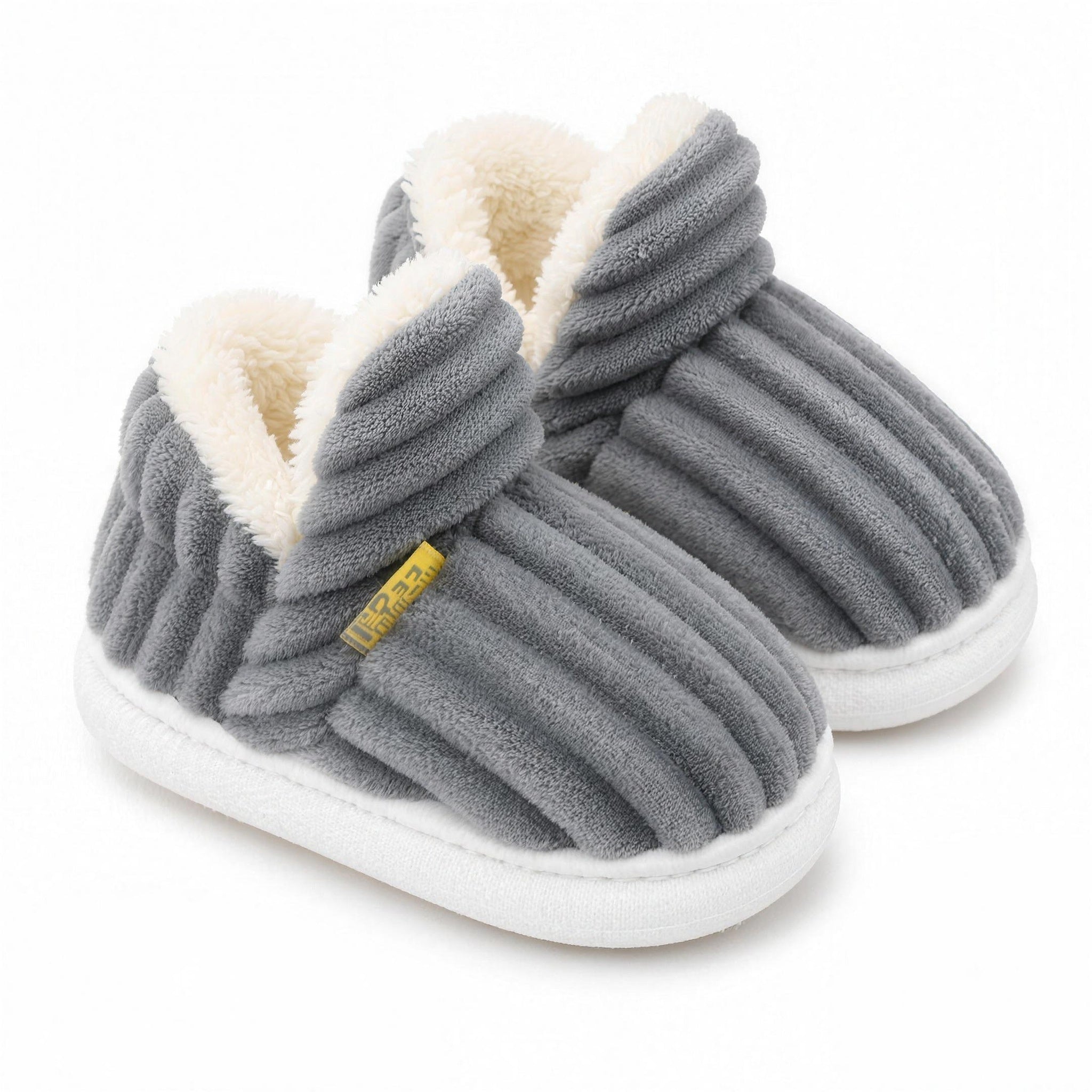 Cozy Corduroy Slippers - Grey