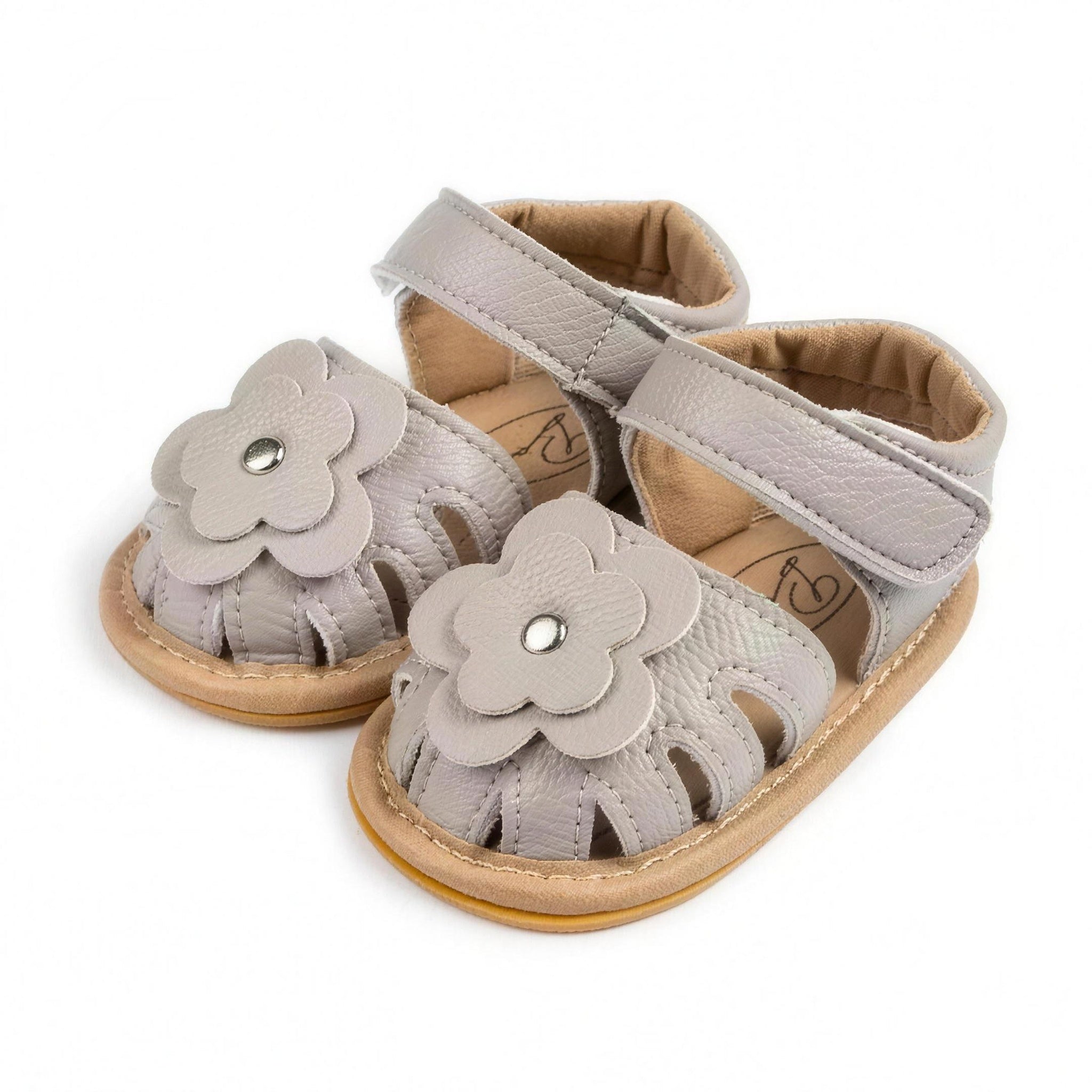 Flower Princess Sandals - Grey - professional product photo on white background