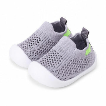 Colorblock Knit Sneakers - Grey