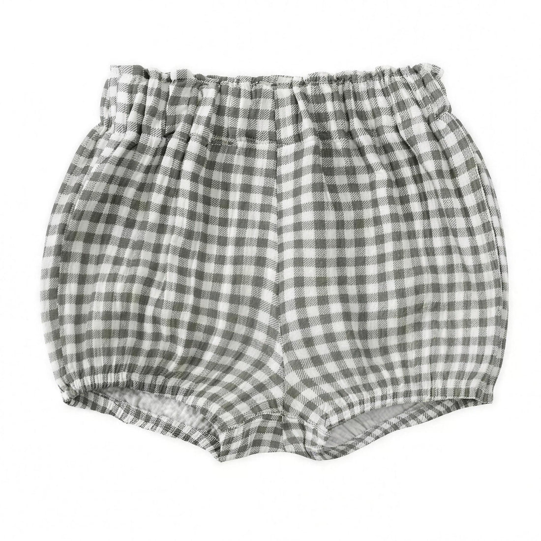 Grey Gingham Bloomer Shorts, professional studio photo