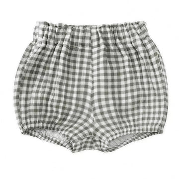 Grey Gingham Bloomer Shorts, professional studio photo