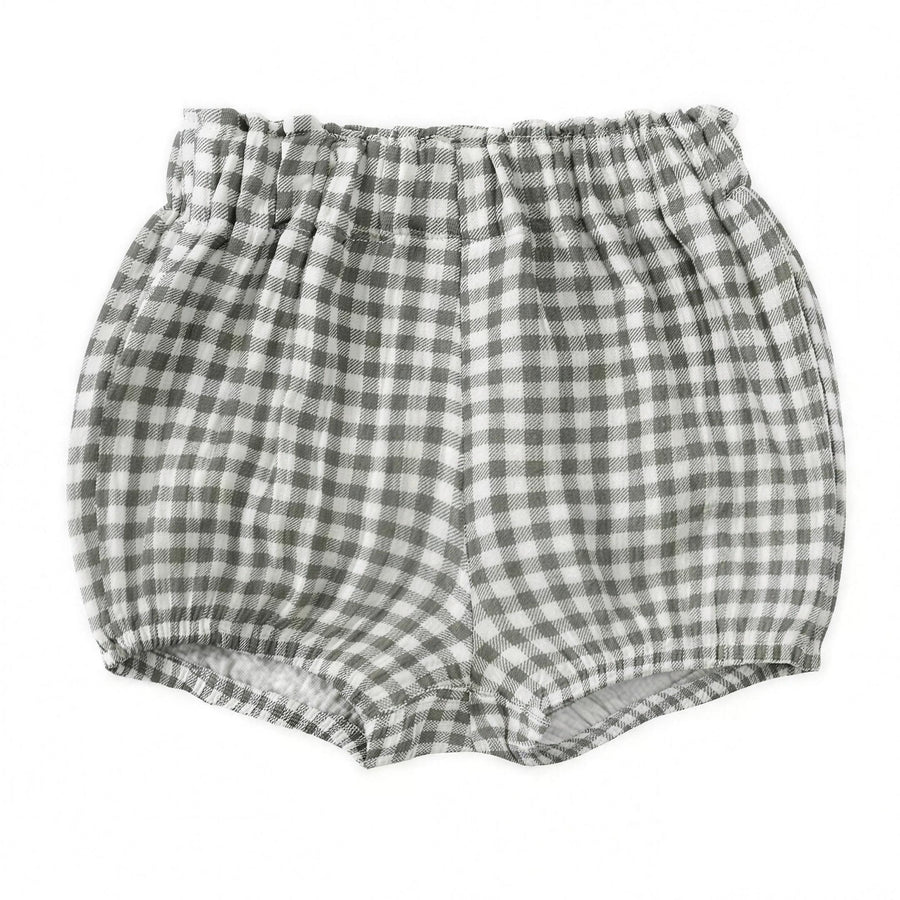 Grey Gingham Bloomer Shorts
