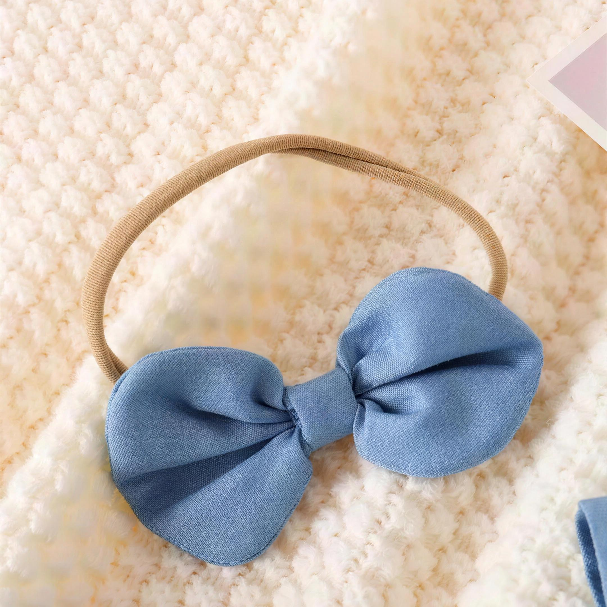 Denim Flower Flutter Romper Set - detail photo