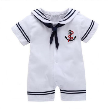Sailor Anchor Romper - professional product photo on white background