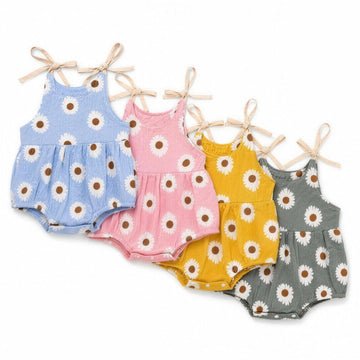 Daisy Tie-Strap Romper - all colors, professional studio photo