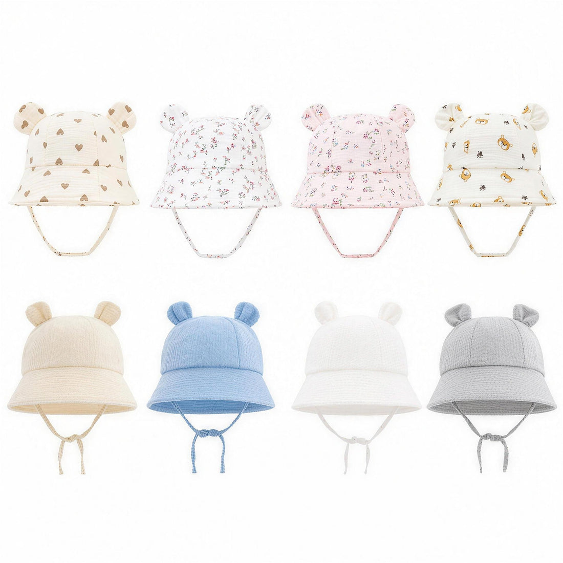 Bear Ear Bucket Hat - all colors group photo