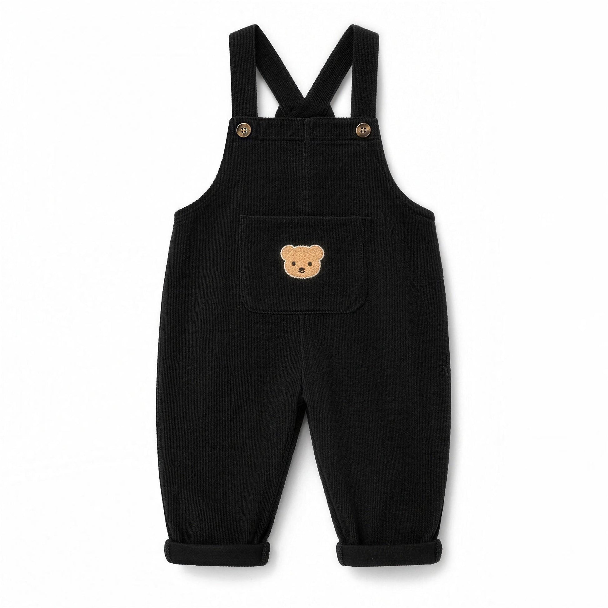 Bear Patch Overalls - professional studio photo