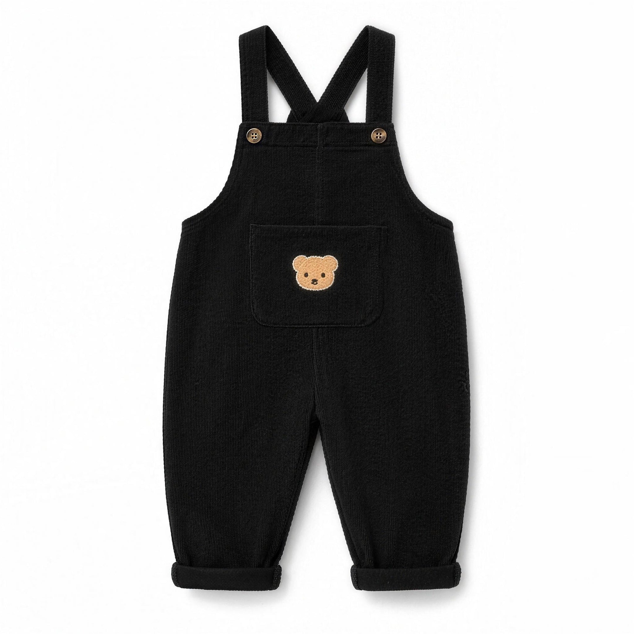Bear Patch Overalls - professional studio photo