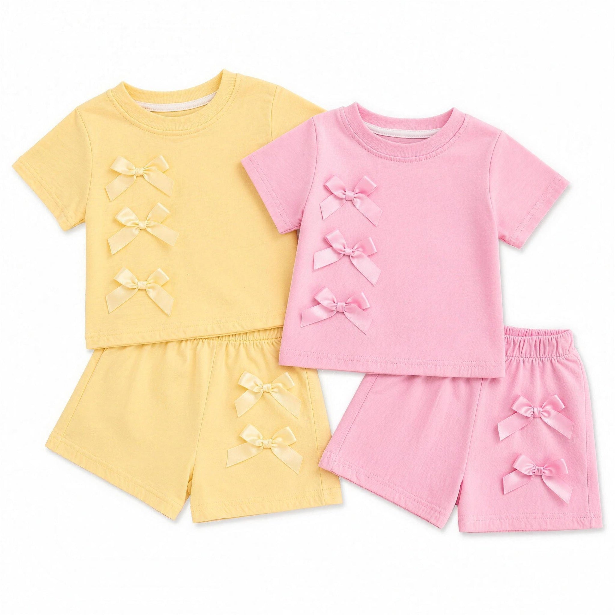 Triple Bow Summer Set - both colors, professional studio photo