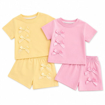 Triple Bow Summer Set - both colors, professional studio photo