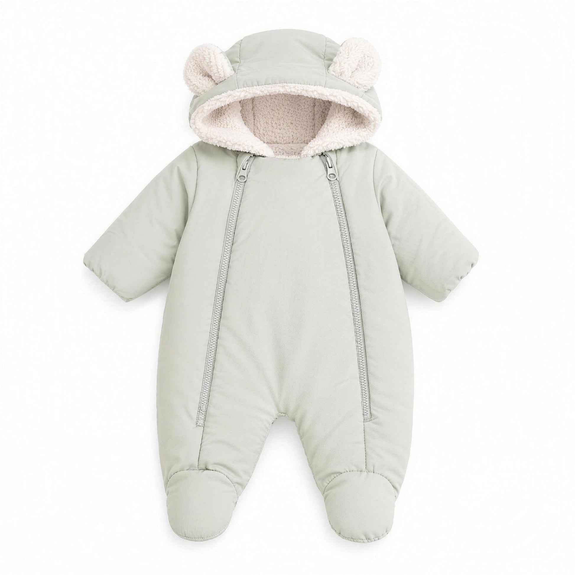 Sage Bear Snowsuit - professional product photo on white background