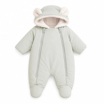 Sage Bear Snowsuit - professional product photo on white background