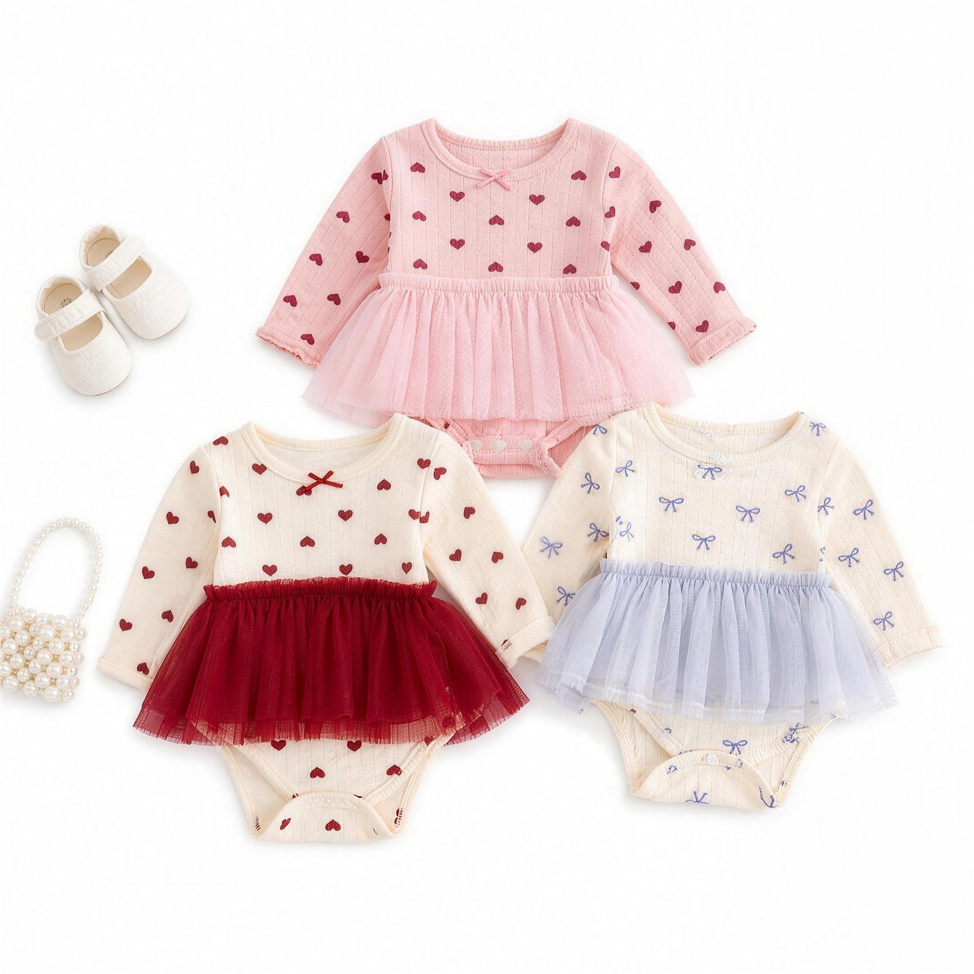 Heart Tutu Romper Dress - all colors, professional studio photo