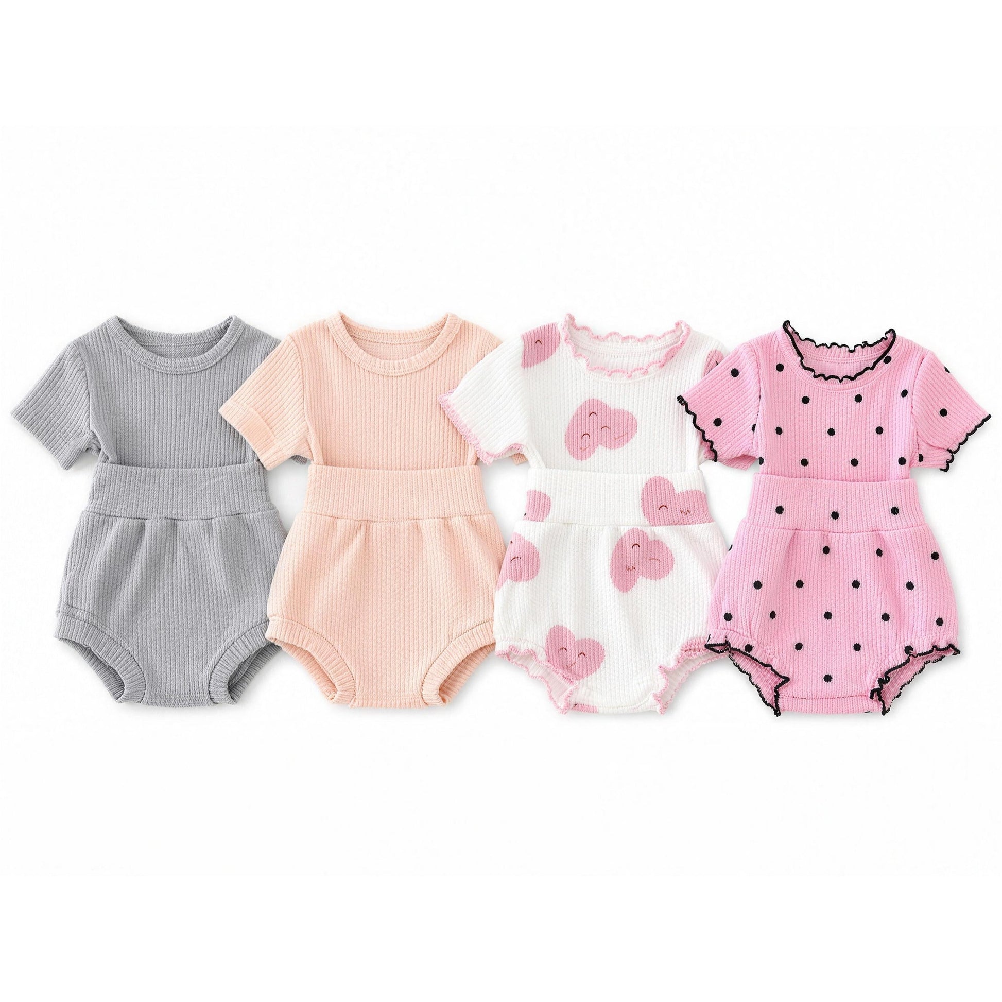 Ribbed Bubble Romper - all colors, professional studio photo