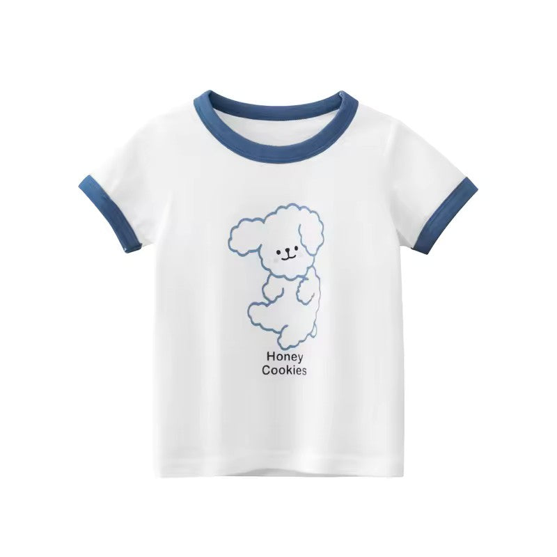 Honey Cookies Navy Tee, girls baby and toddler t-shirt, professional product photo on white background