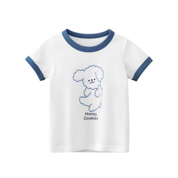 Honey Cookies Navy Tee, girls baby and toddler t-shirt, professional product photo on white background